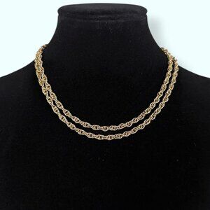 (2/$20) Vintage Infinity Gold Tone Rope Chain